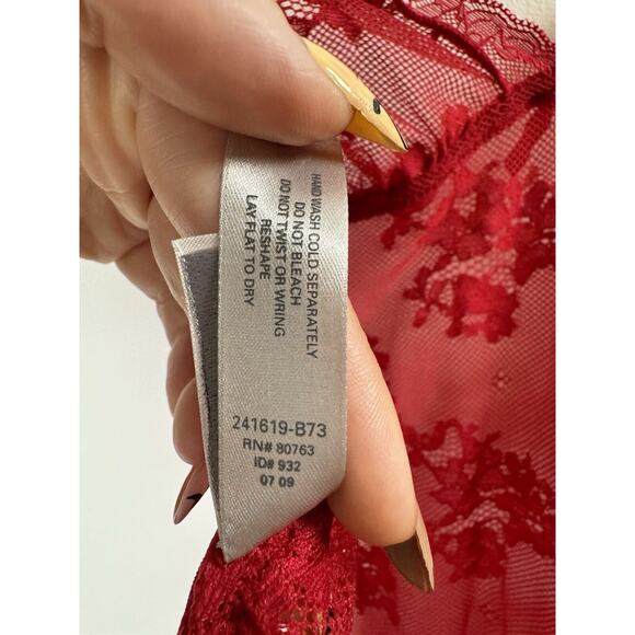 Vintage Victoria's Secret Stretch Lace Mini Dress Bombshell Coquette Flirty Y2K - Picture 8 of 10